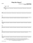 What Do I Know? (arr. Audrey Snyder) - Drums
