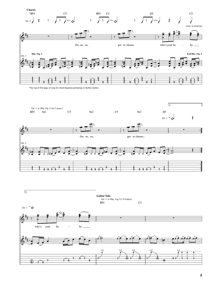 Got To Choose Guitar Tablature scores gallery preview page 3