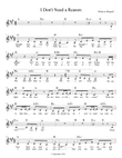 I Don't Need A Reason Lead Sheet