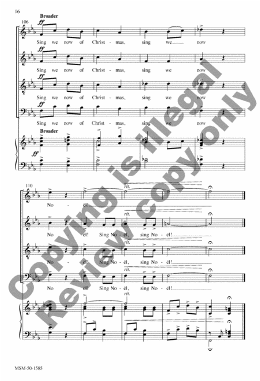 Sing We Now of Christmas Sing We Now of Christmas 4-Part scores gallery preview page 16