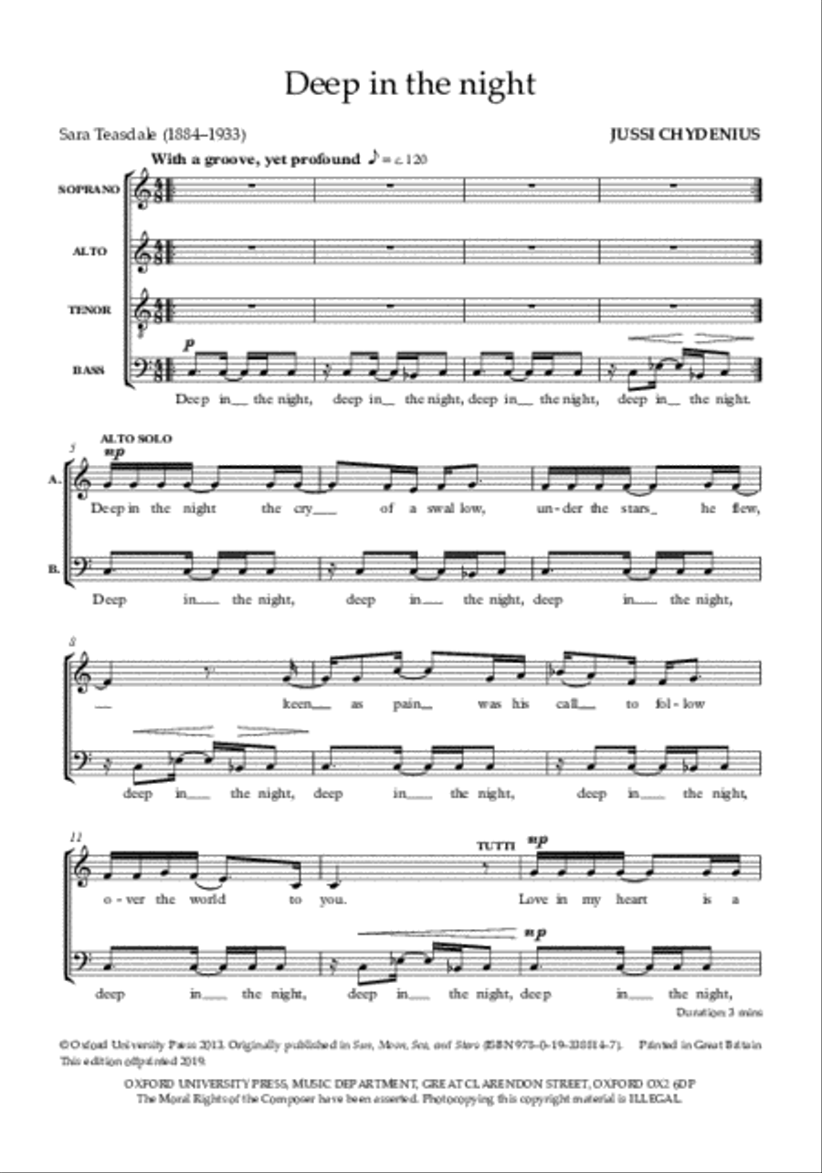 Deep in the night Deep in the night 4-Part scores gallery preview page 2
