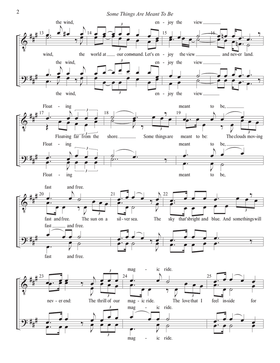 Some Things Are Meant To Be TTBB scores gallery preview page 2