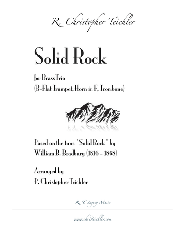Solid Rock - Brass Trio (Trumpet, Horn, Trombone)