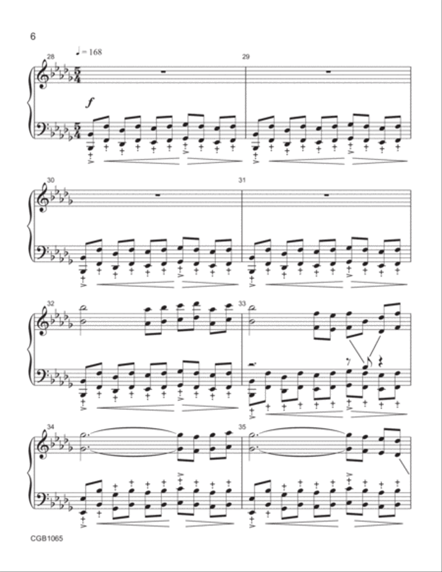 Rhapsody in B♭ minor Rhapsody in B♭ minor Handbell Choir scores gallery preview page 5