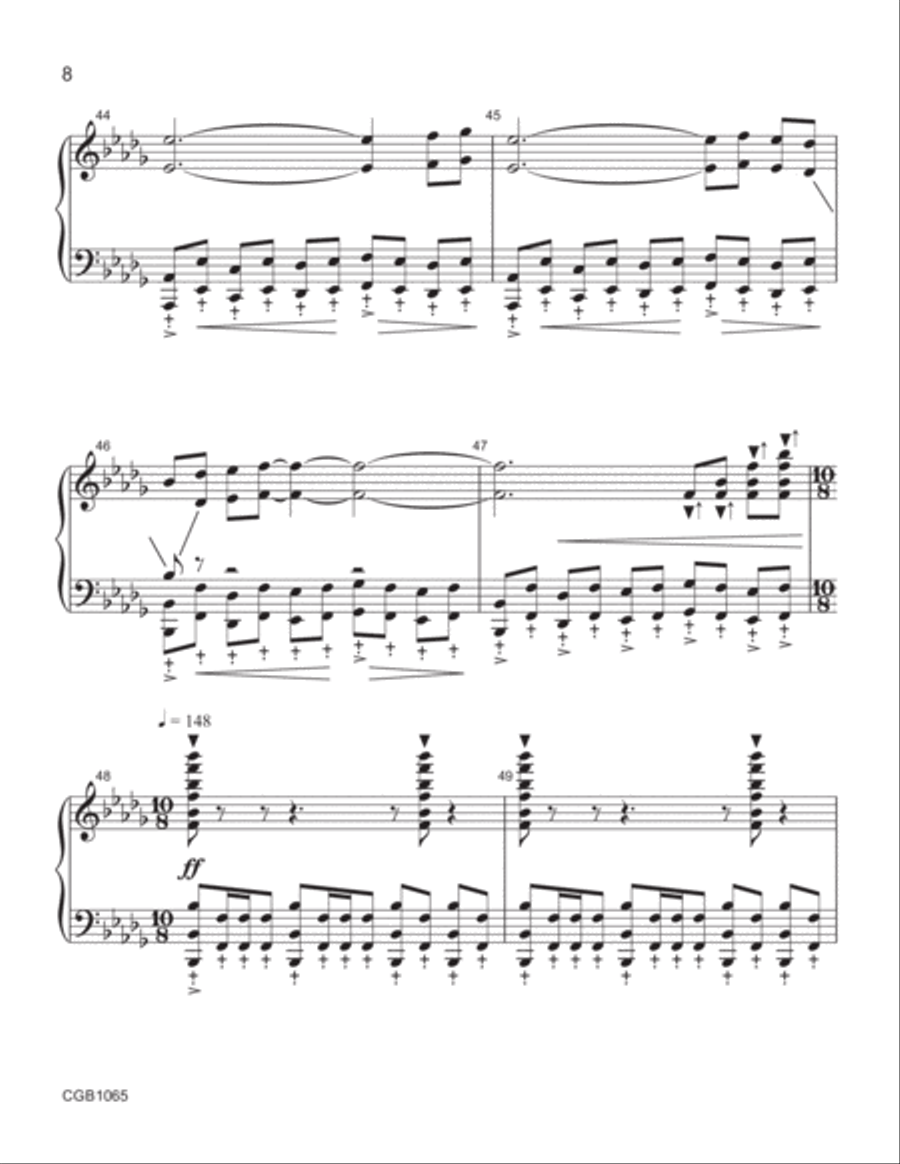 Rhapsody in B♭ minor Rhapsody in B♭ minor Handbell Choir scores gallery preview page 7