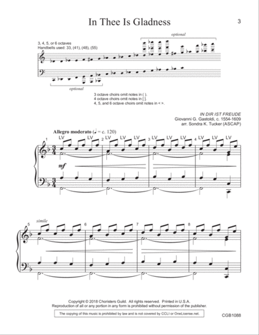 In Thee Is Gladness In Thee Is Gladness Handbell Choir scores gallery preview page 2