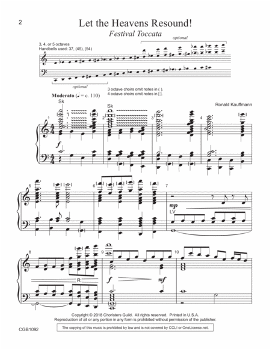 Let the Heavens Resound! Let the Heavens Resound! Handbell Choir scores gallery preview page 2