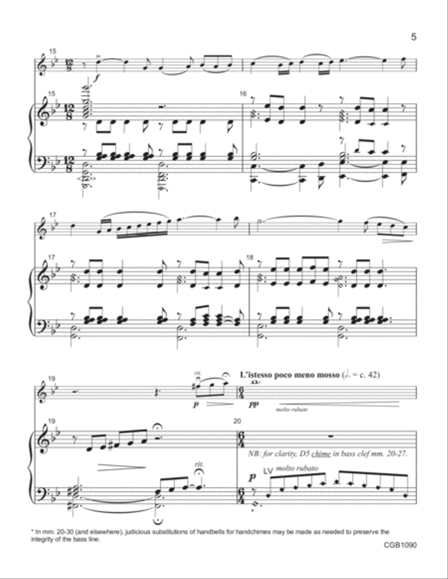 Pas de Deux Pas de Deux Handbell Choir scores gallery preview page 5