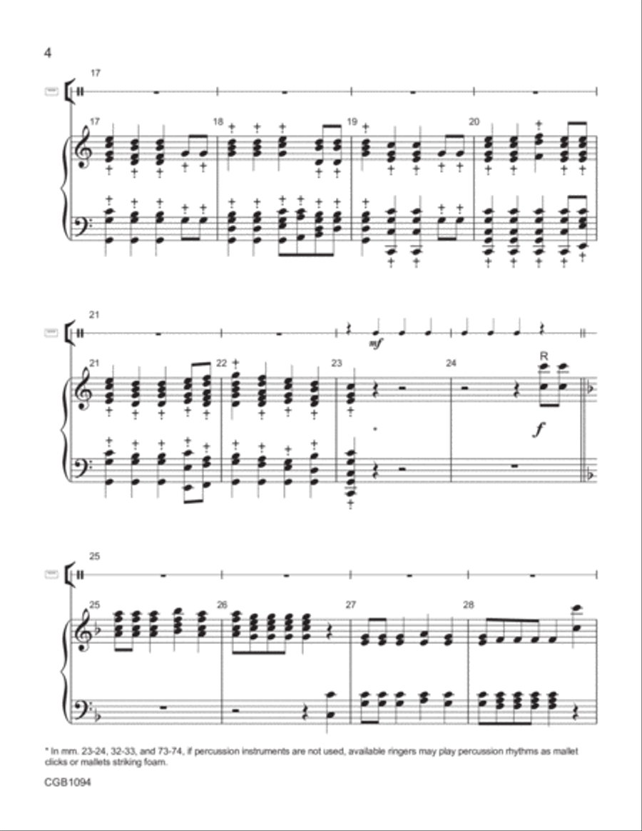 The Wise and Foolish Builders Handbell Choir scores gallery preview page 4