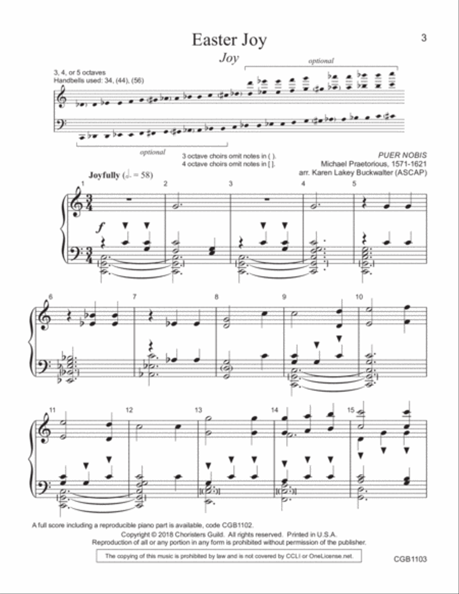 Easter Joy Easter Joy Handbell Choir scores gallery preview page 2