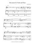 Movement for Violin and Piano by Joseph Burrows