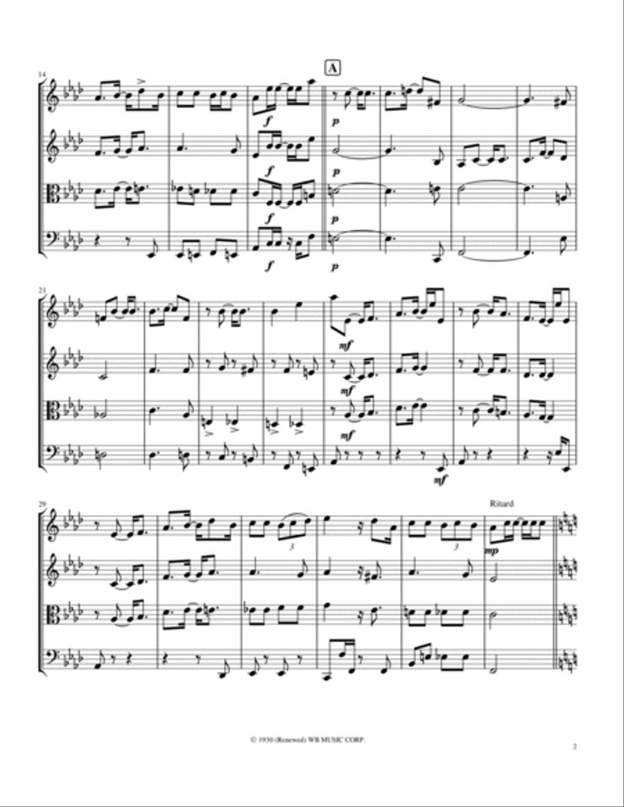 I Got Rhythm String Quartet scores gallery preview page 2