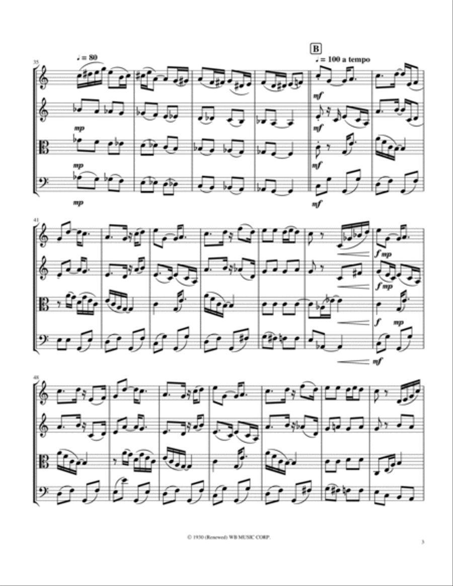 I Got Rhythm String Quartet scores gallery preview page 3