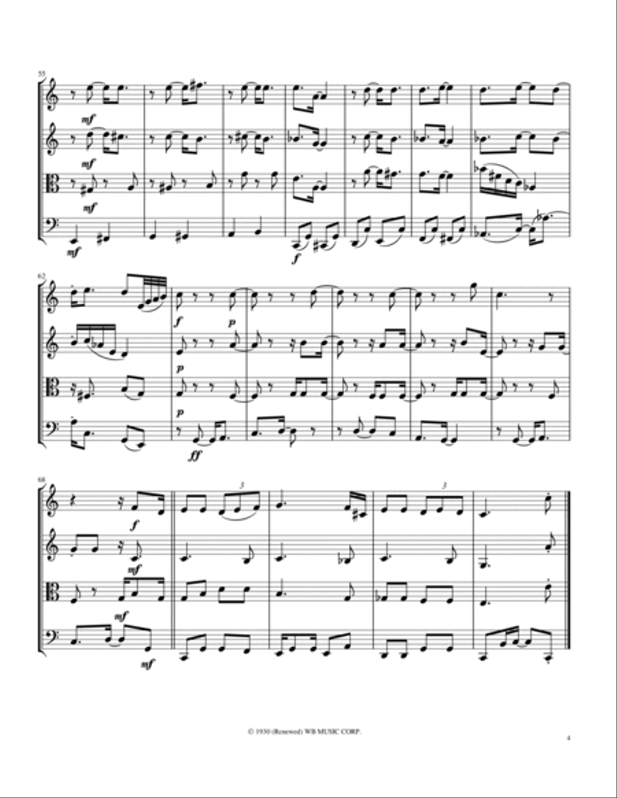 I Got Rhythm String Quartet scores gallery preview page 4