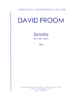 [Froom] Sonata for Solo Violin