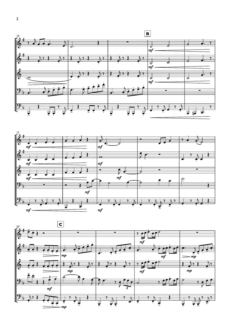 My Girl My Girl Brass Ensemble scores gallery preview page 2