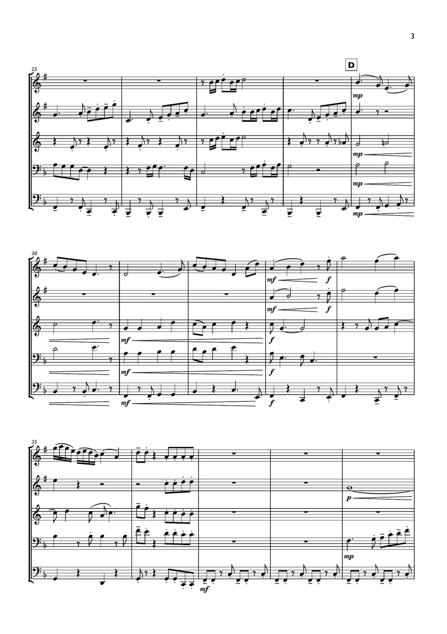 My Girl My Girl Brass Ensemble scores gallery preview page 3