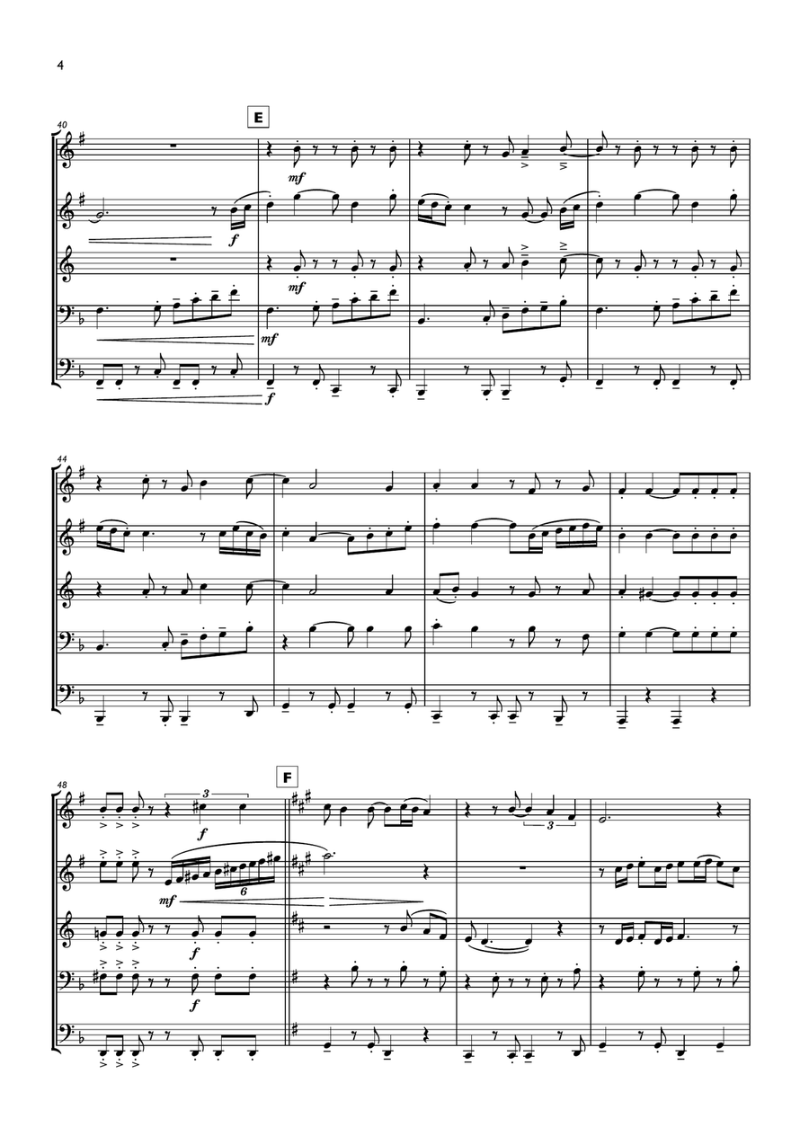 My Girl My Girl Brass Ensemble scores gallery preview page 4