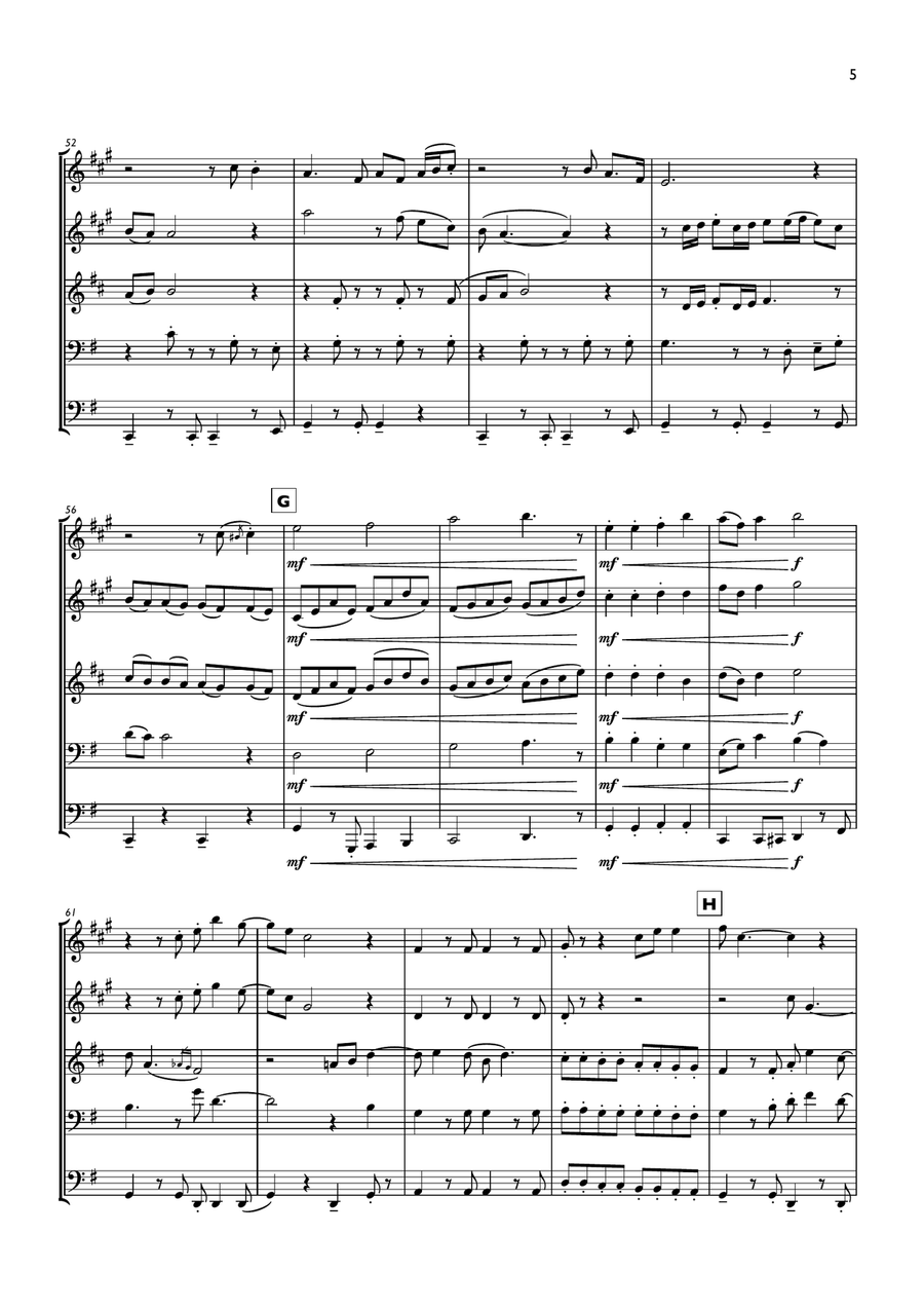 My Girl My Girl Brass Ensemble scores gallery preview page 5