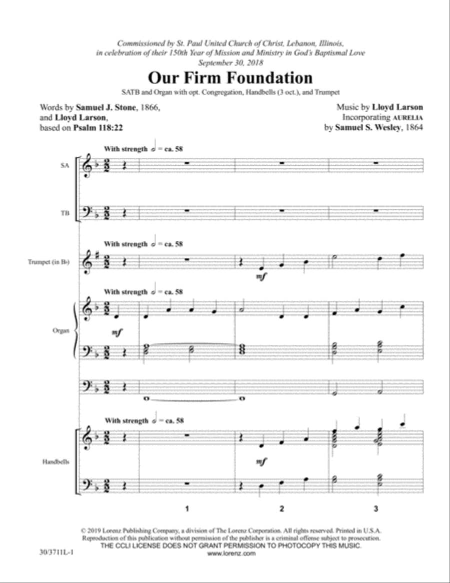 Our Firm Foundation - Instrumental Ensemble Score and Parts Choir scores gallery preview page 3