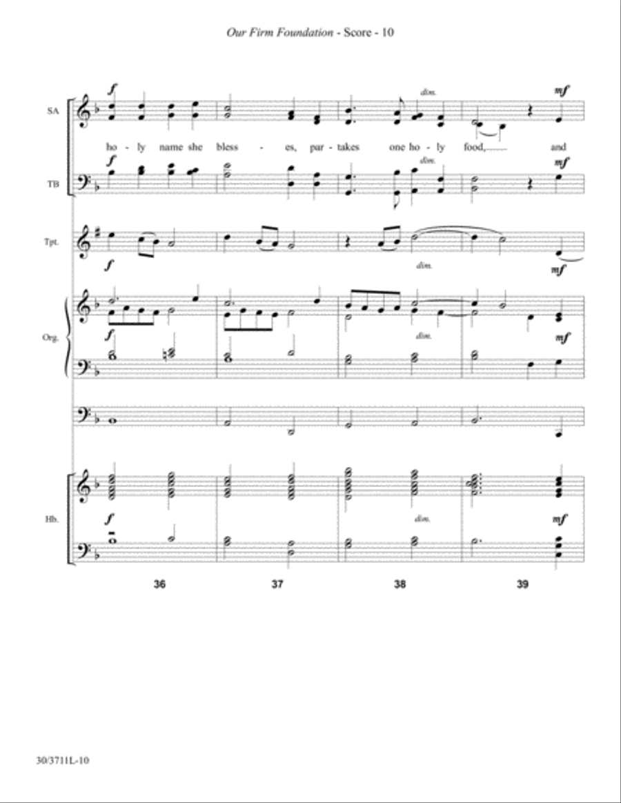 Our Firm Foundation - Instrumental Ensemble Score and Parts Choir scores gallery preview page 12