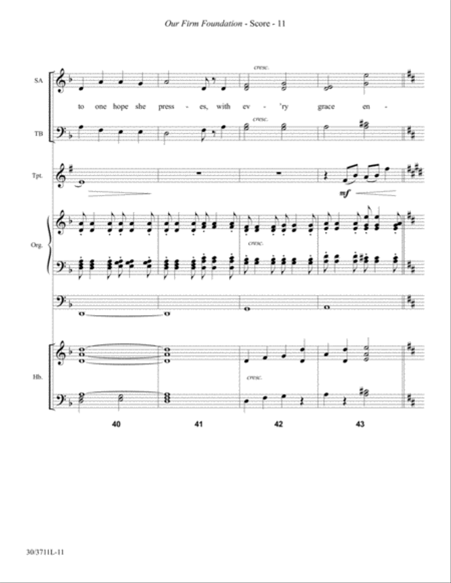 Our Firm Foundation - Instrumental Ensemble Score and Parts Choir scores gallery preview page 13