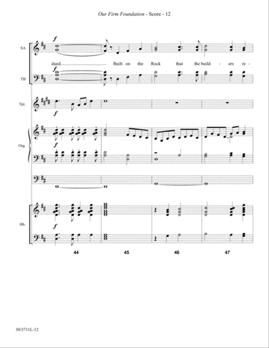Our Firm Foundation - Instrumental Ensemble Score and Parts Choir scores gallery preview page 14