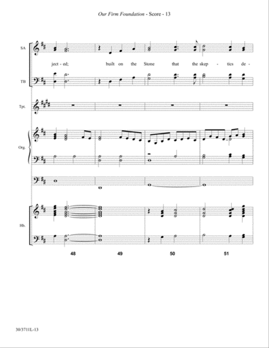 Our Firm Foundation - Instrumental Ensemble Score and Parts Choir scores gallery preview page 15