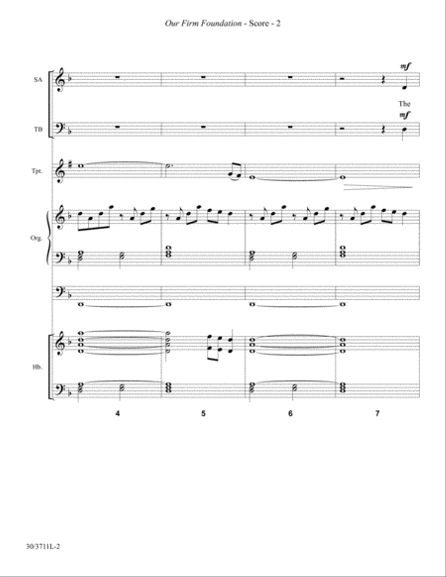 Our Firm Foundation - Instrumental Ensemble Score and Parts Choir scores gallery preview page 4
