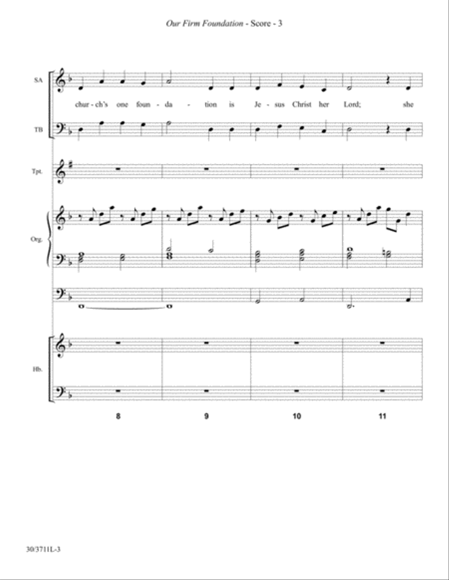 Our Firm Foundation - Instrumental Ensemble Score and Parts Choir scores gallery preview page 5