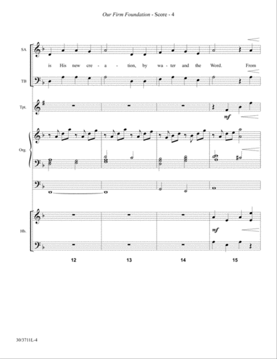Our Firm Foundation - Instrumental Ensemble Score and Parts Choir scores gallery preview page 6