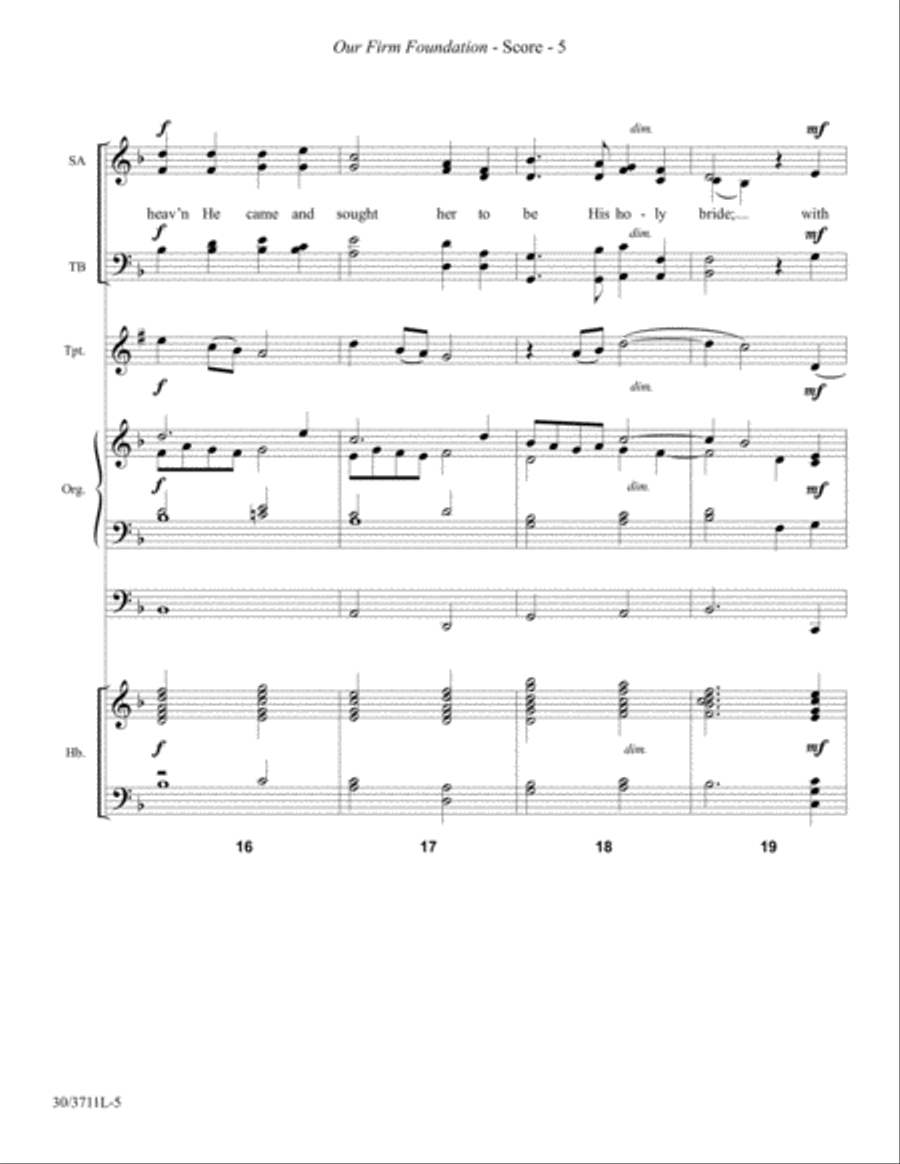 Our Firm Foundation - Instrumental Ensemble Score and Parts Choir scores gallery preview page 7