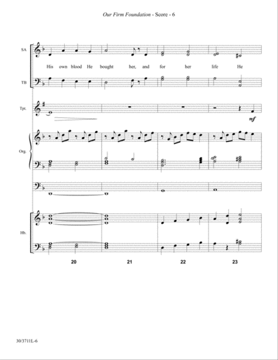 Our Firm Foundation - Instrumental Ensemble Score and Parts Choir scores gallery preview page 8