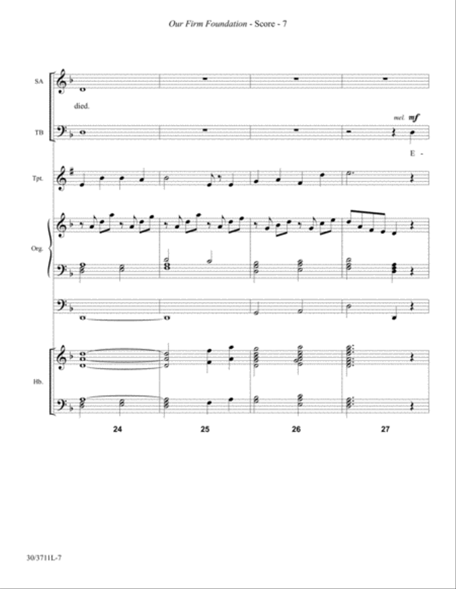 Our Firm Foundation - Instrumental Ensemble Score and Parts Choir scores gallery preview page 9