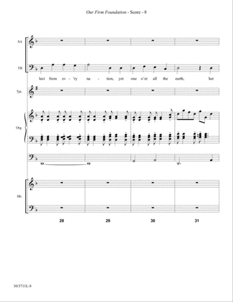 Our Firm Foundation - Instrumental Ensemble Score and Parts Choir scores gallery preview page 10