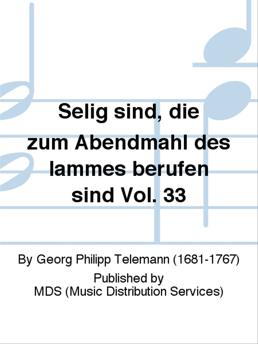 Selig sind, die zum Abendmahl des lammes berufen sind Vol. 33 ATB scores gallery preview page 1