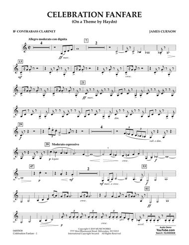 Celebration Fanfare (On a Theme by Haydn) - Bb Contra Bass Clarinet
