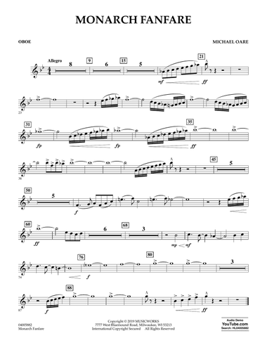 Monarch Fanfare - Oboe
