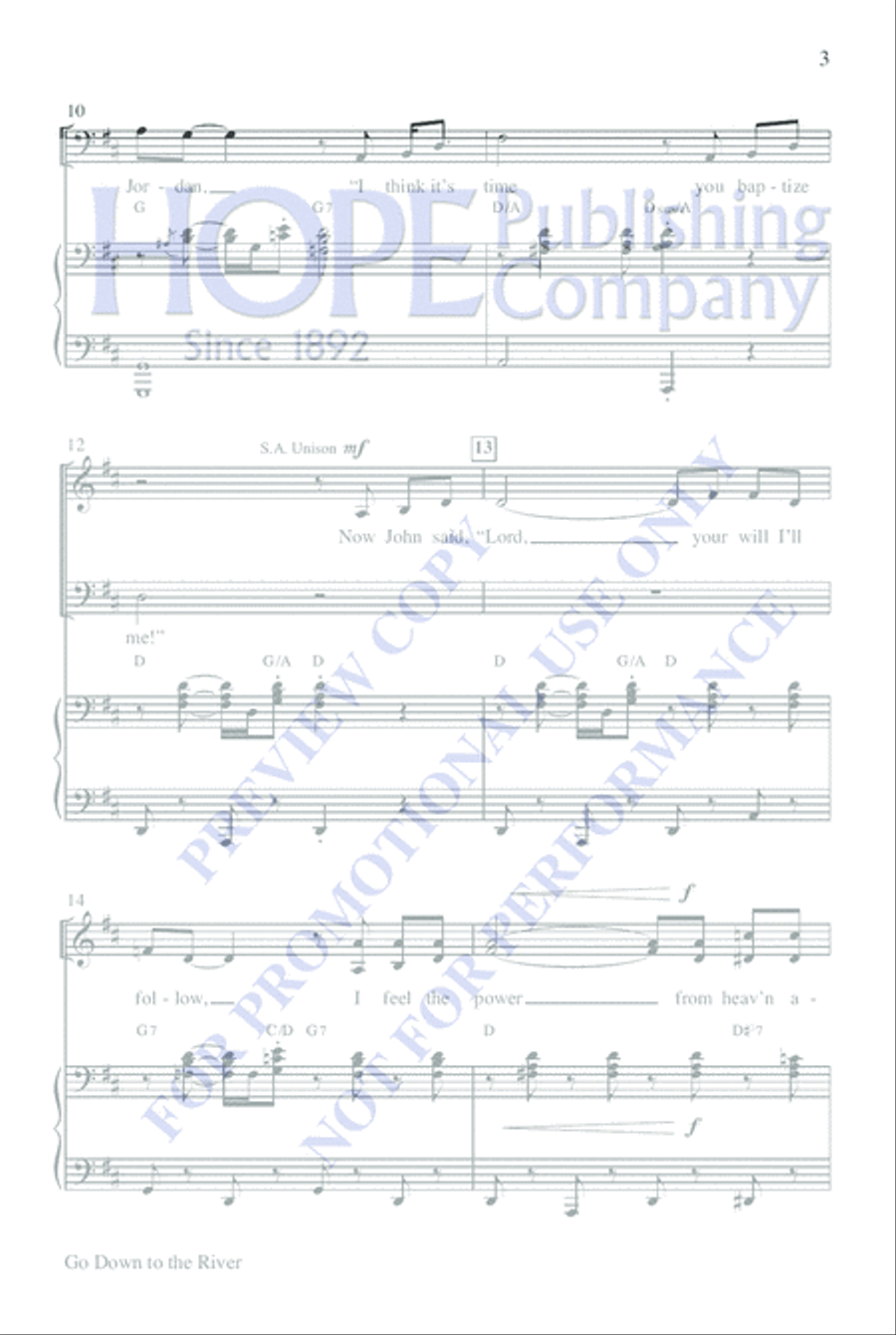 Go Down to the River Go Down to the River 4-Part scores gallery preview page 3