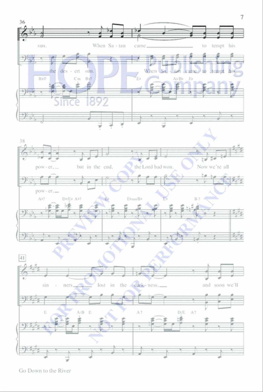 Go Down to the River Go Down to the River 4-Part scores gallery preview page 7