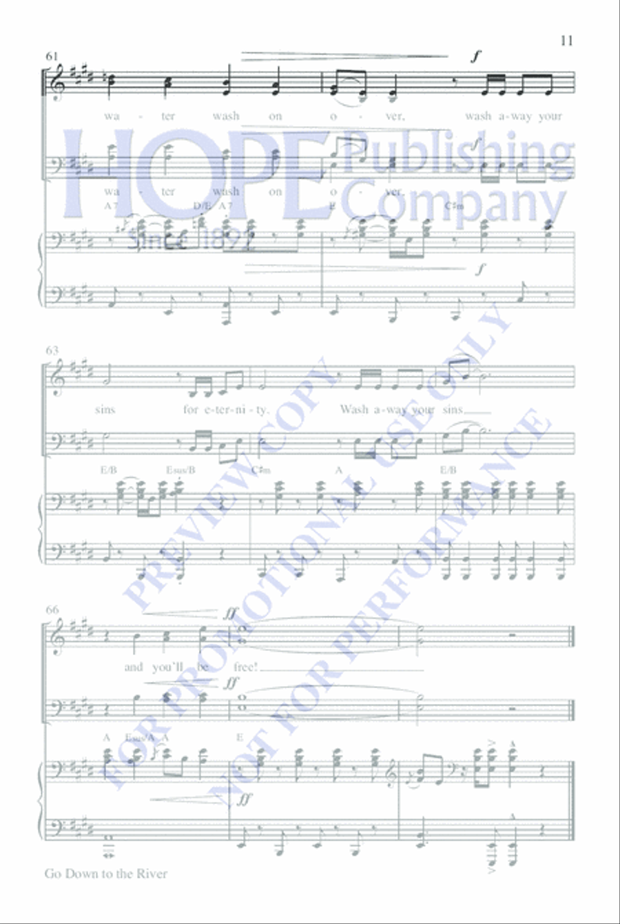 Go Down to the River Go Down to the River 4-Part scores gallery preview page 11