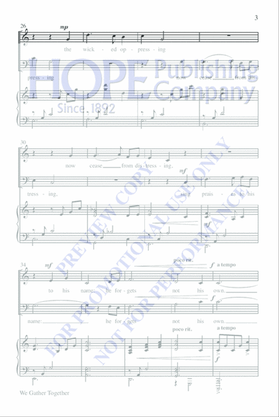 We Gather Together We Gather Together 2-Part scores gallery preview page 4