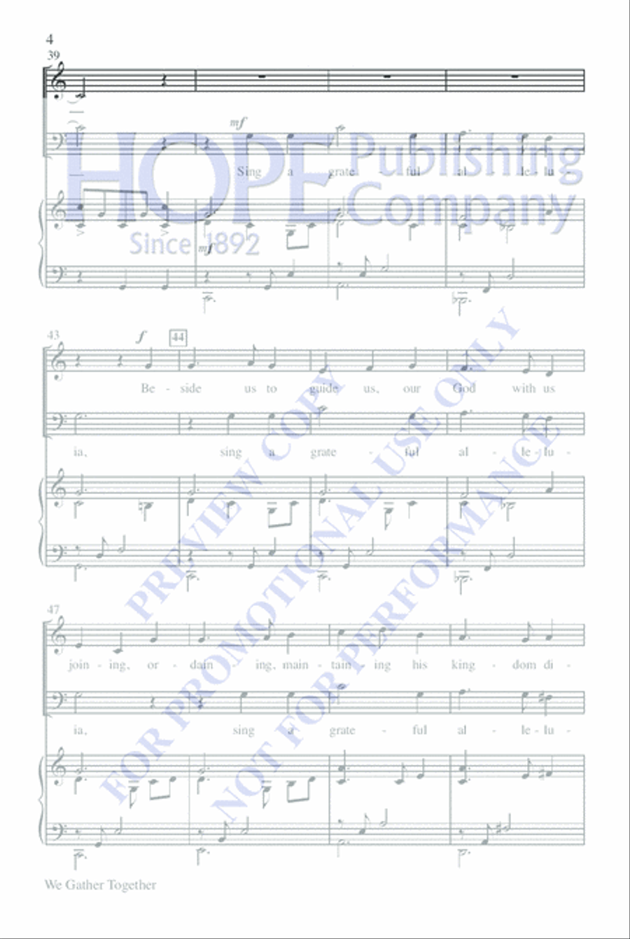 We Gather Together We Gather Together 2-Part scores gallery preview page 5