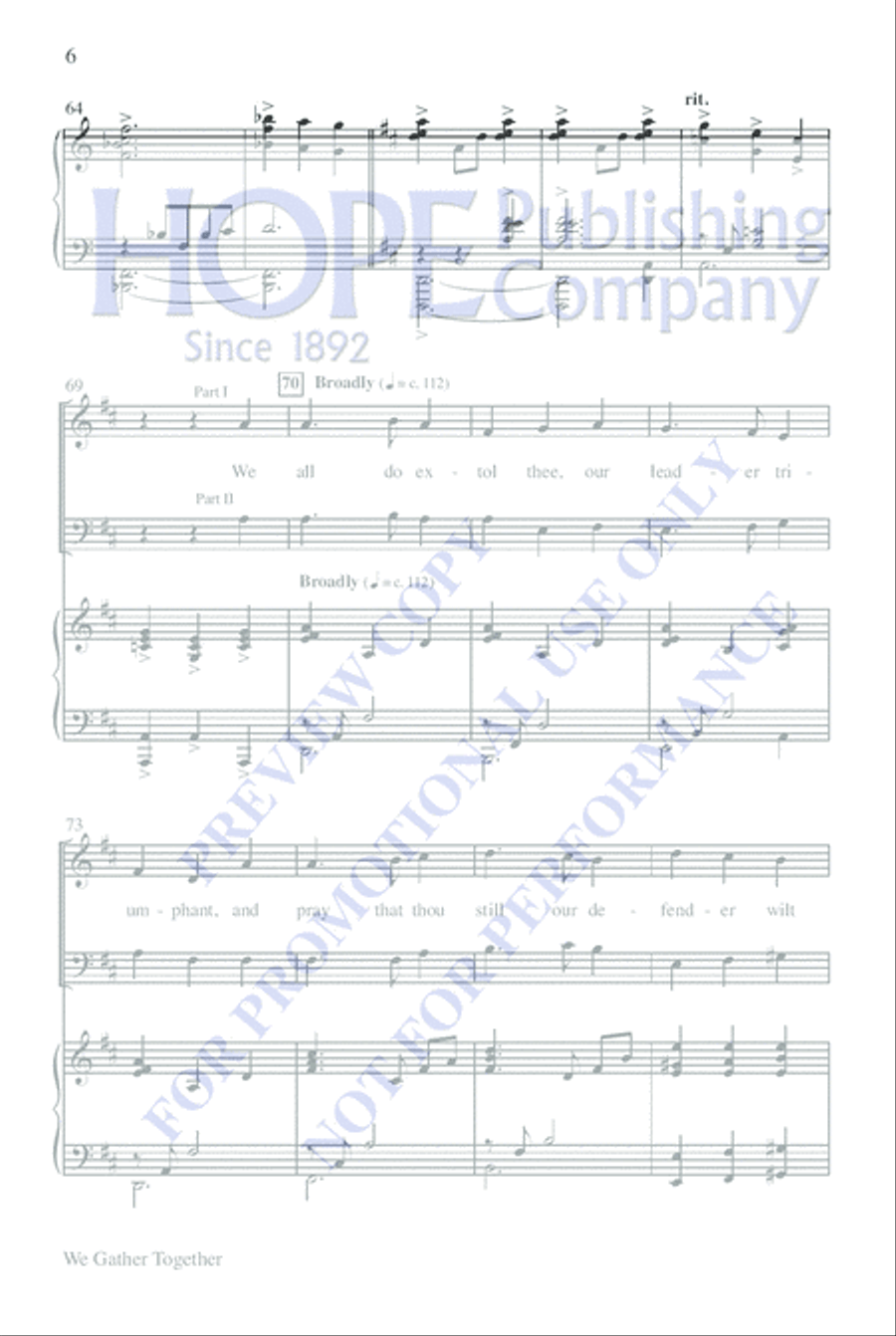 We Gather Together We Gather Together 2-Part scores gallery preview page 7