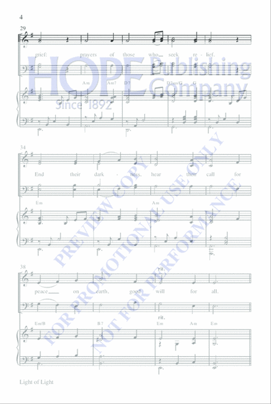 Light of Light: A Candle Lighting Ceremony for Advent 4-Part scores gallery preview page 4