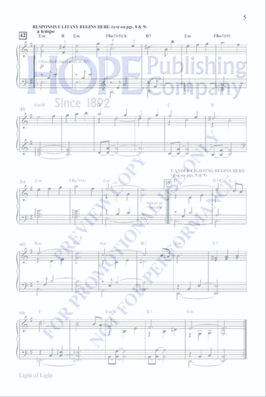 Light of Light: A Candle Lighting Ceremony for Advent 4-Part scores gallery preview page 5