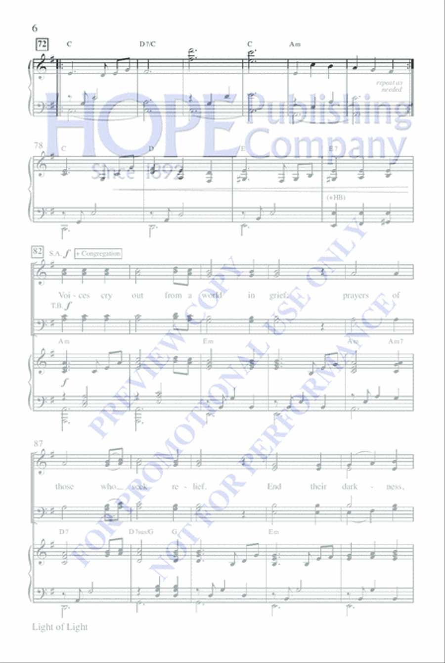 Light of Light: A Candle Lighting Ceremony for Advent 4-Part scores gallery preview page 6