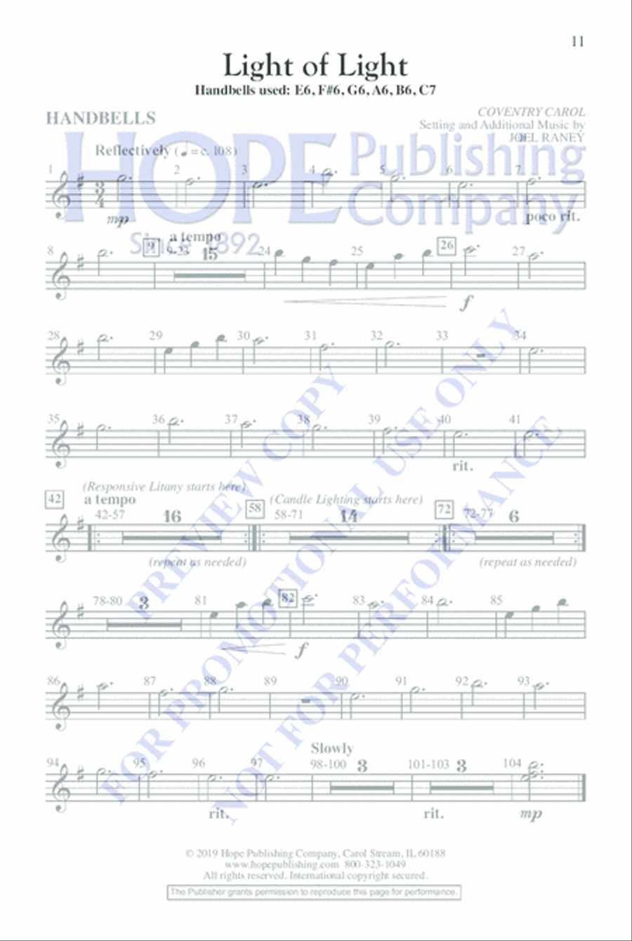 Light of Light: A Candle Lighting Ceremony for Advent 4-Part scores gallery preview page 11