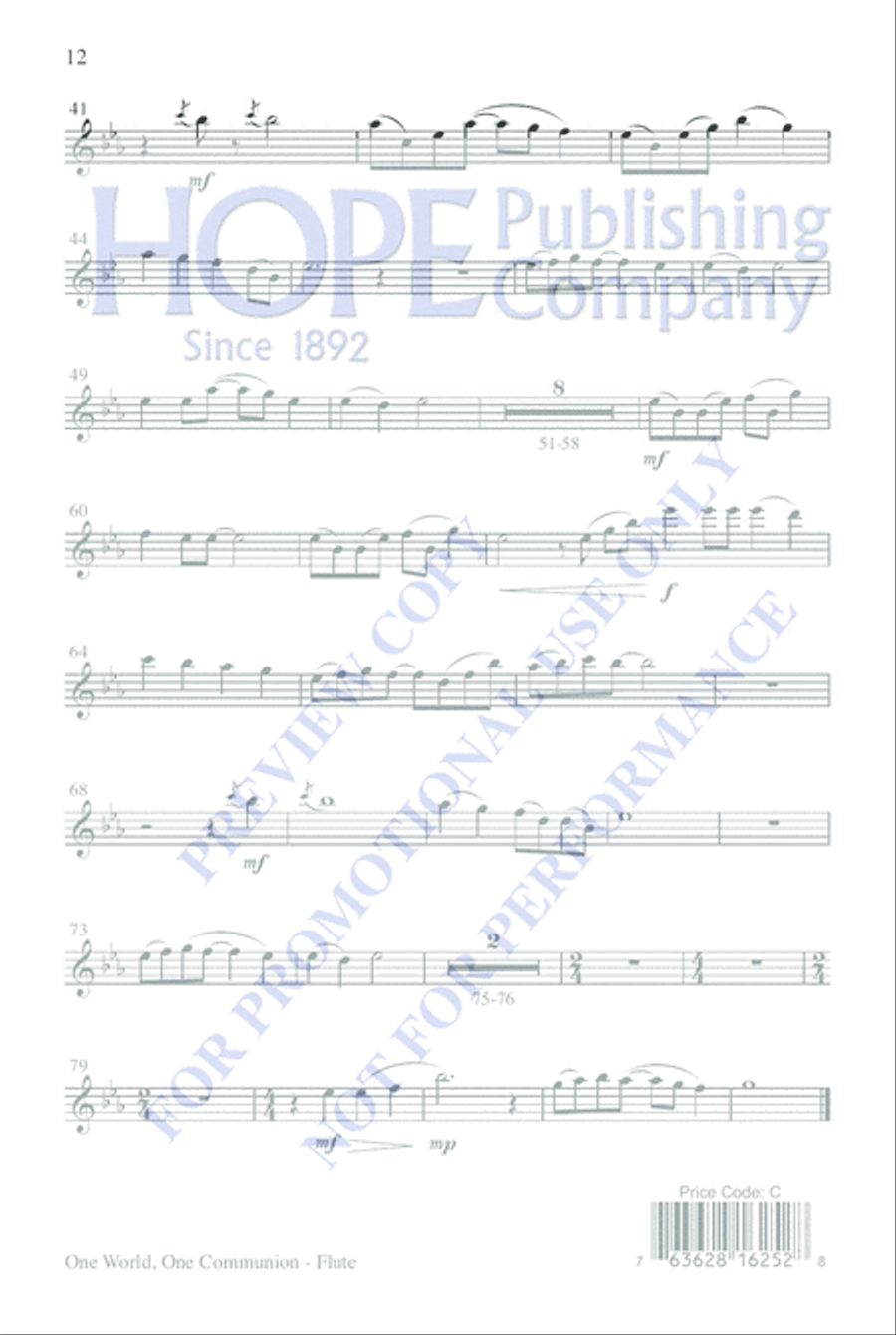 One World, One Communion One World, One Communion SSA scores gallery preview page 12