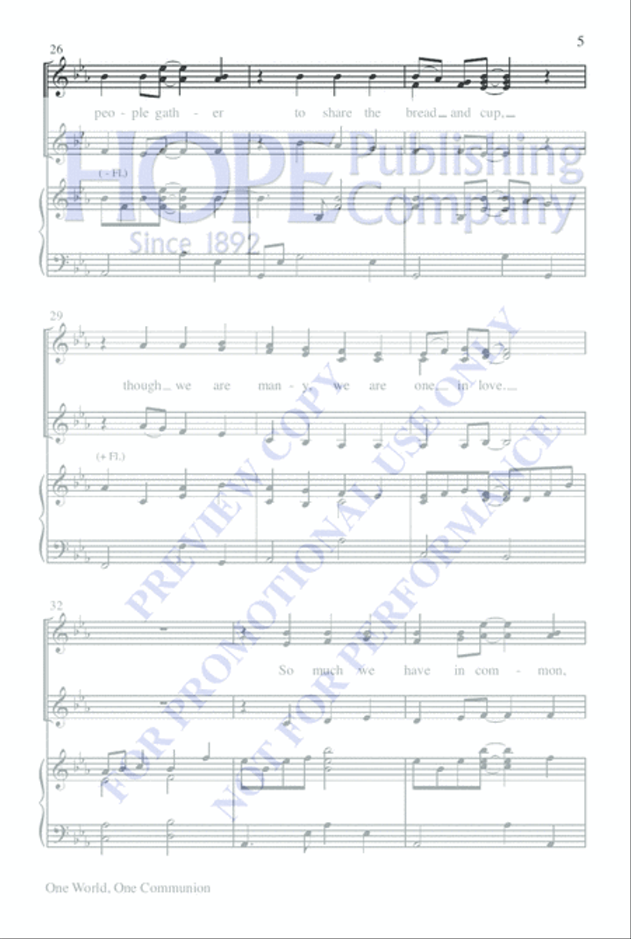 One World, One Communion One World, One Communion SSA scores gallery preview page 5